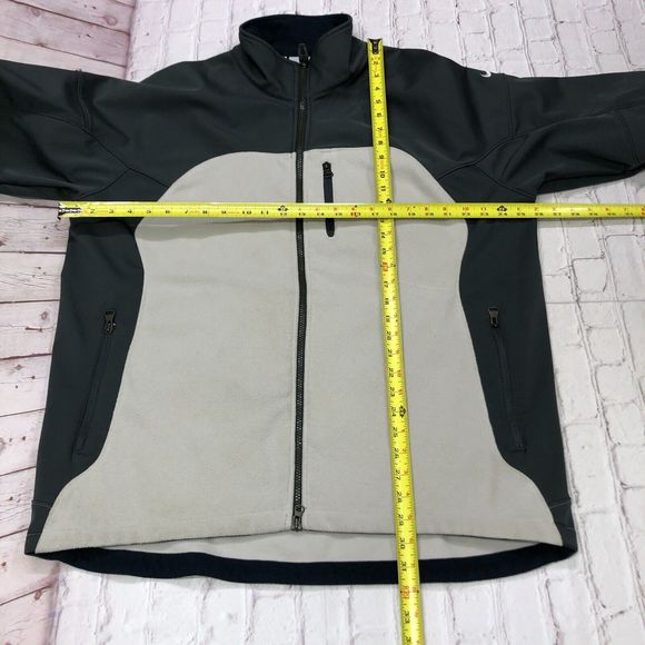 Nike Men Full Zip Fleece Soft Shell Jacket Size XL Extra Large Gray B214 -16 - Picture 2 of 15